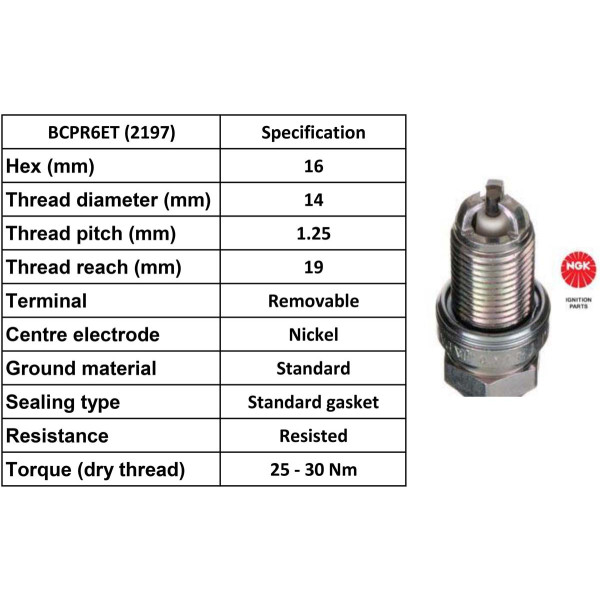 NGK NGK Spark Plug BCPR6ET Plugs [Box 10]